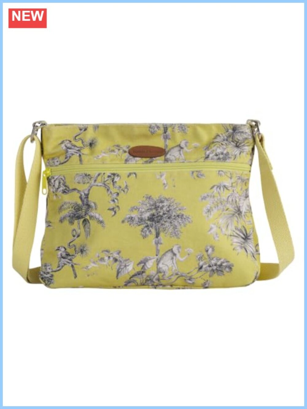 Cotton Crossbody Shoulder Bag with Zipper Pockets Travel Purse